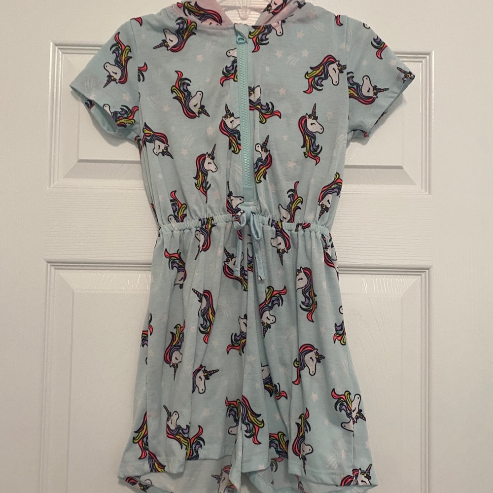 Hooded Unicorn Beach Romper
